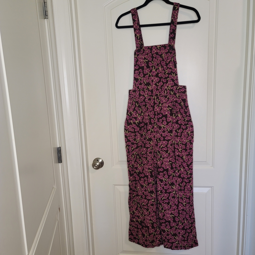 Princess Highway Pink Floral Cropped Leg Jumpsuit Cottagecore Cabincore Floral